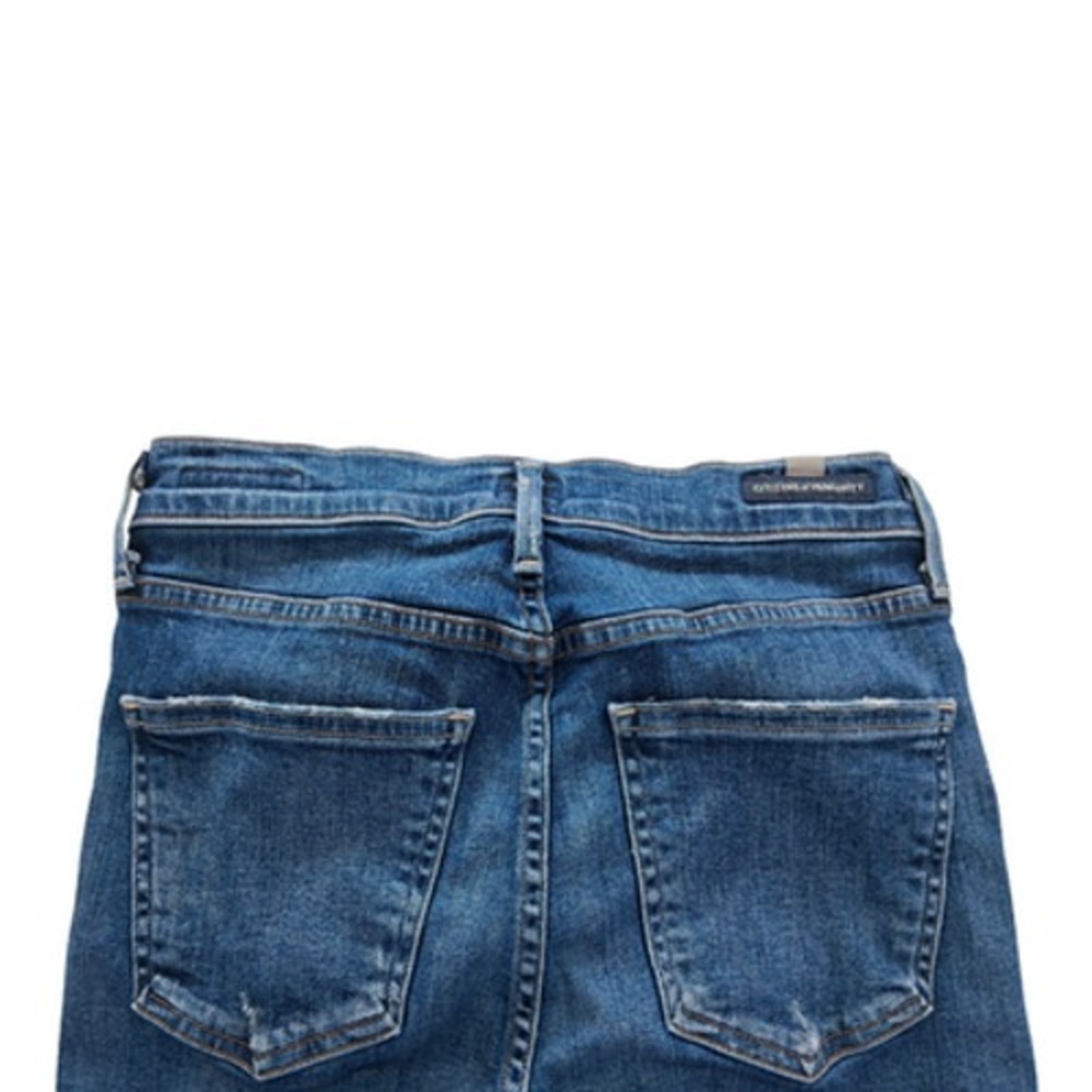 Citizens Of Humanity Jeans Womens 26 X 25 Blue Mid Rise Skinny Stretch Raw Hem - Picture 8 of 10